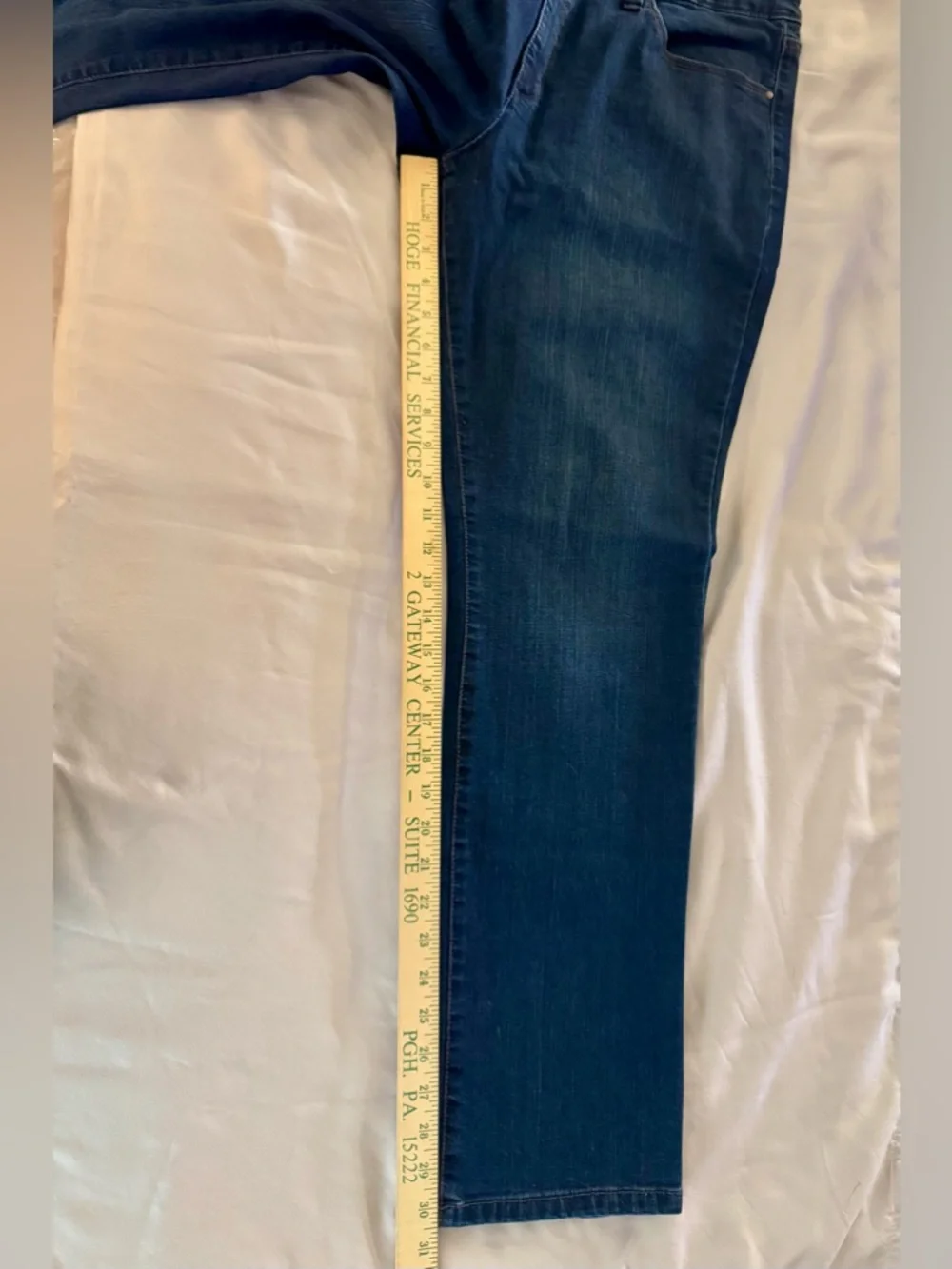 Macy’s Charter Club Lexington Straight Dark Wash Straight Leg Jeans Size 14 - Picture 8 of 10